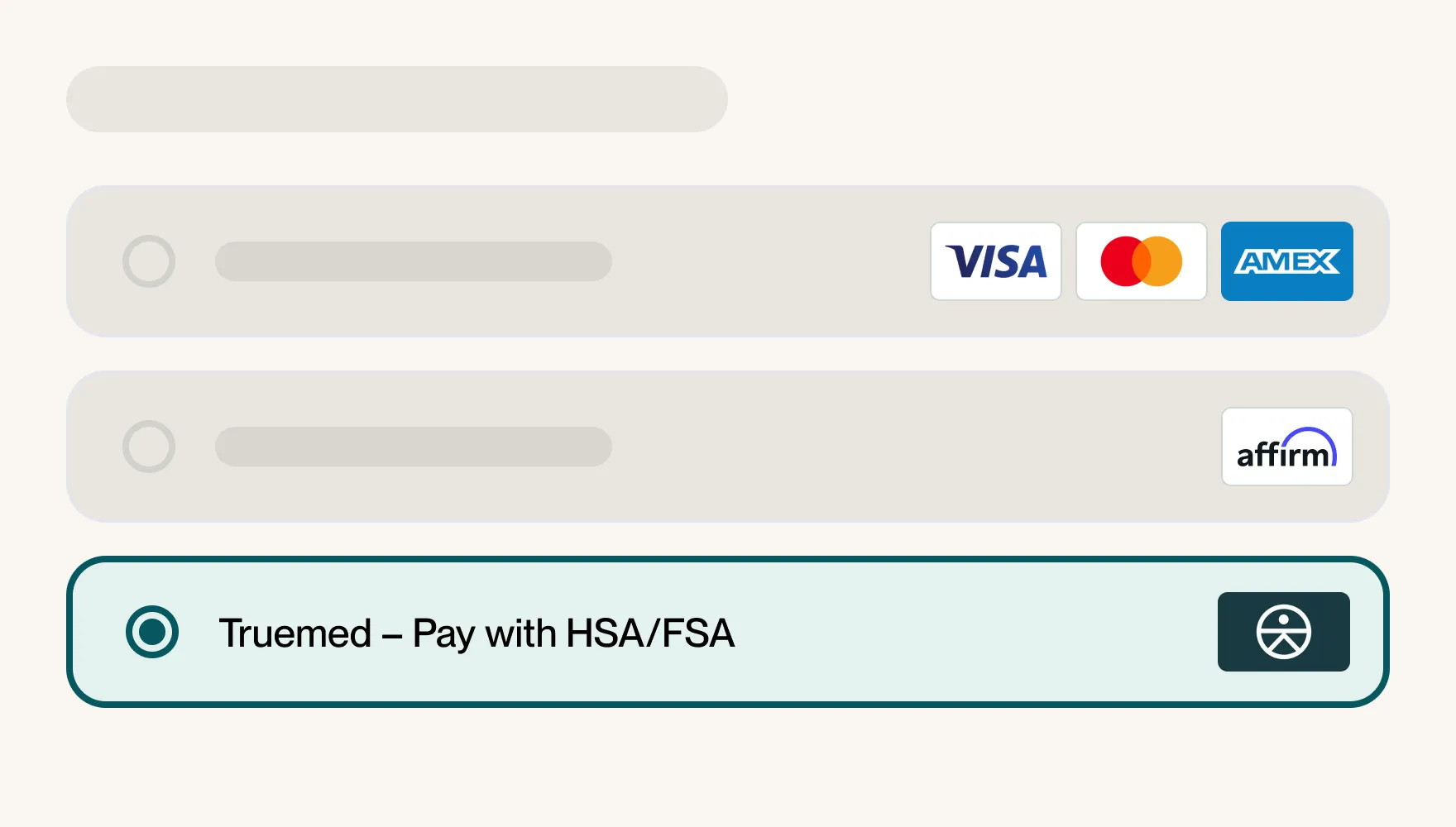 Choose Truemed at checkout