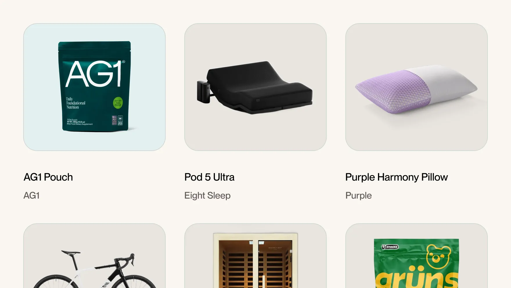Grid of HSA/FSA-eligible products in the Truemed marketplace, from supplements to recovery and sleep tech