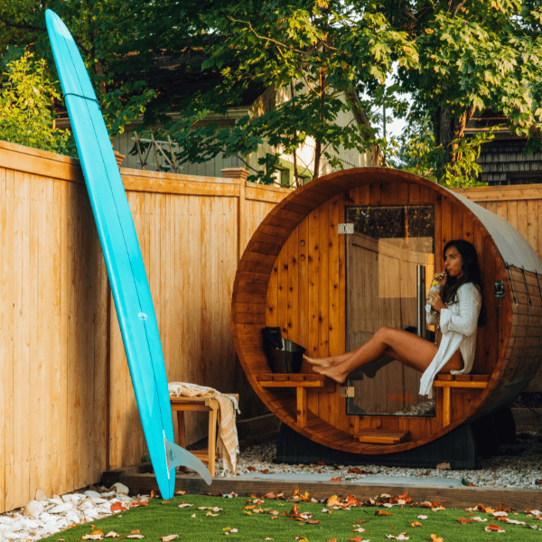 Almost Heaven Sauna – Charleston 4 Person Canopy Barrel Sauna - view 4