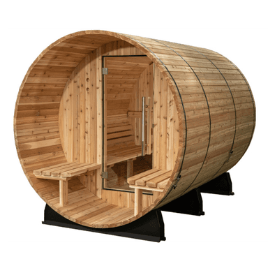 Product image for Almost Heaven Sauna – Charleston 4 Person Canopy Barrel Sauna