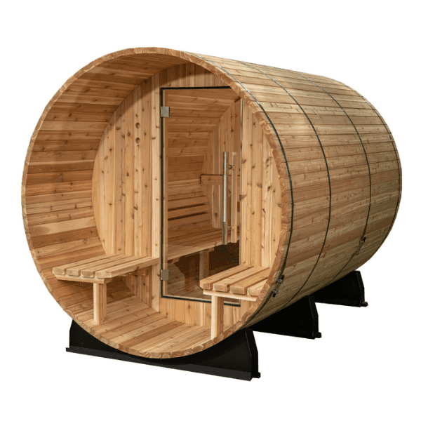 Almost Heaven Sauna – Charleston 4 Person Canopy Barrel Sauna - view 1