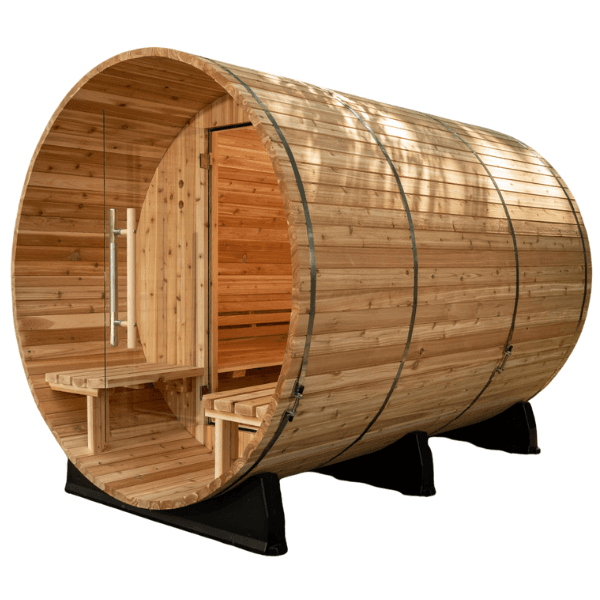 Almost Heaven Sauna – Charleston 4 Person Canopy Barrel Sauna - view 3