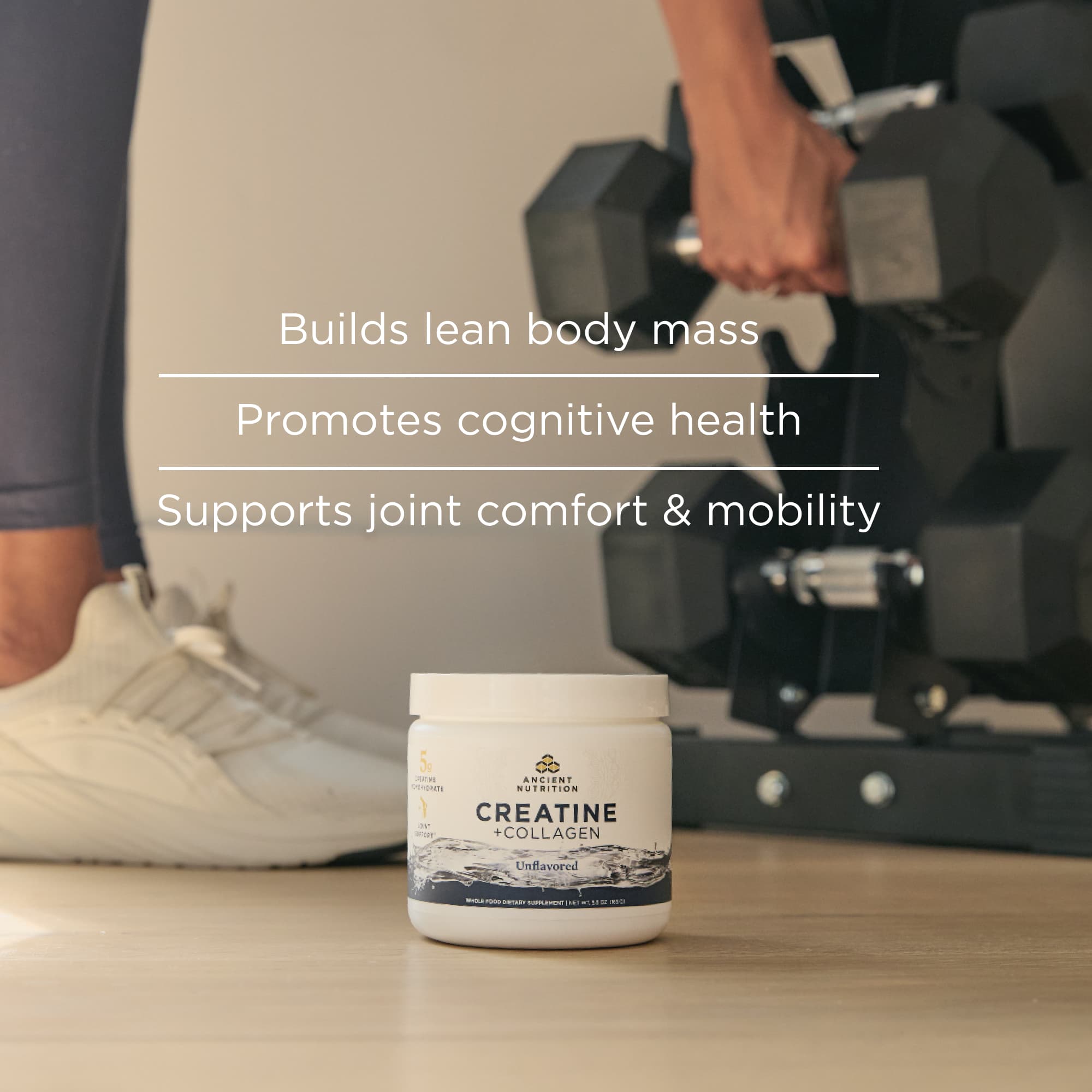 Creatine + Collagen Powder Unflavored (30 Servings) - view 3