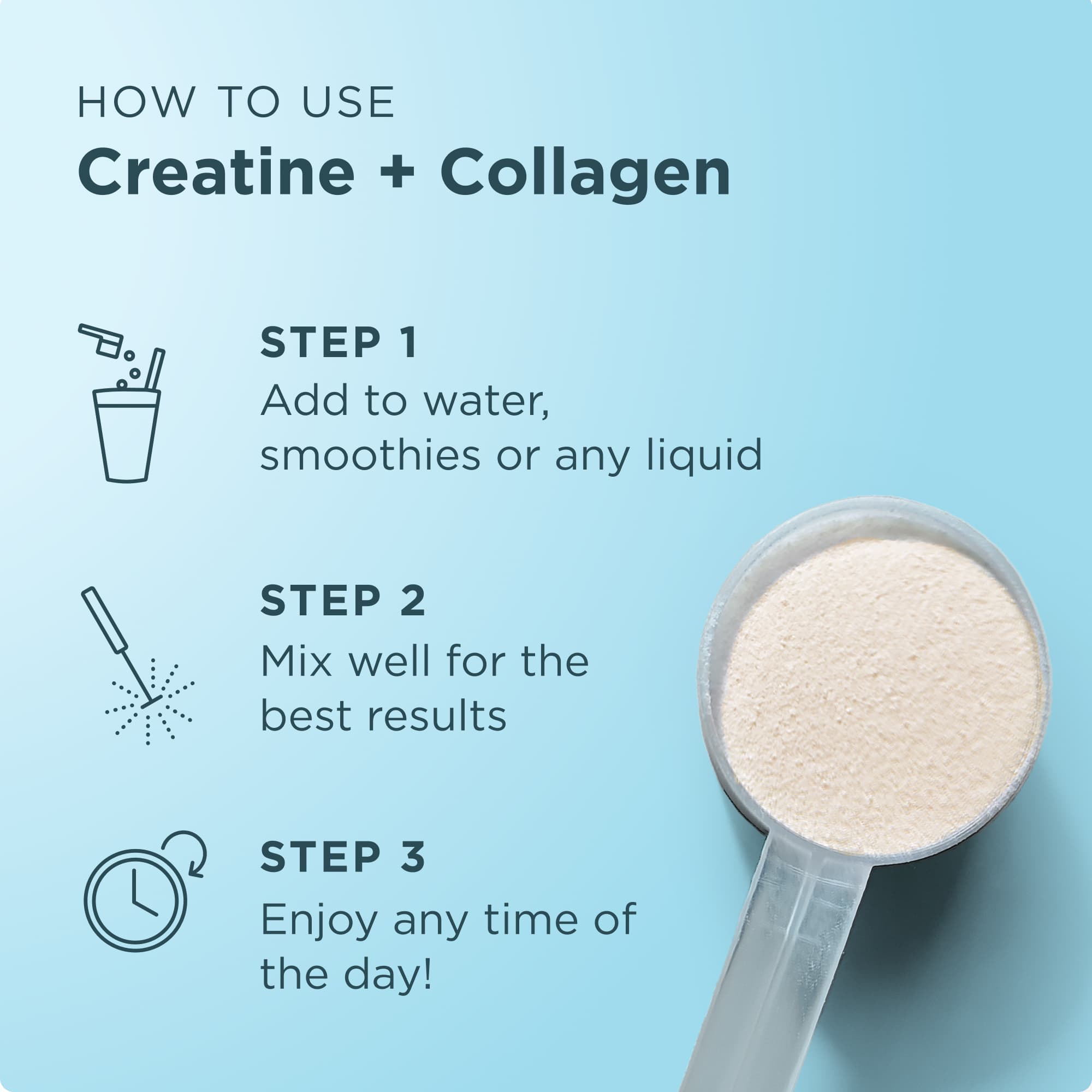 Creatine + Collagen Powder Unflavored (30 Servings) - view 5