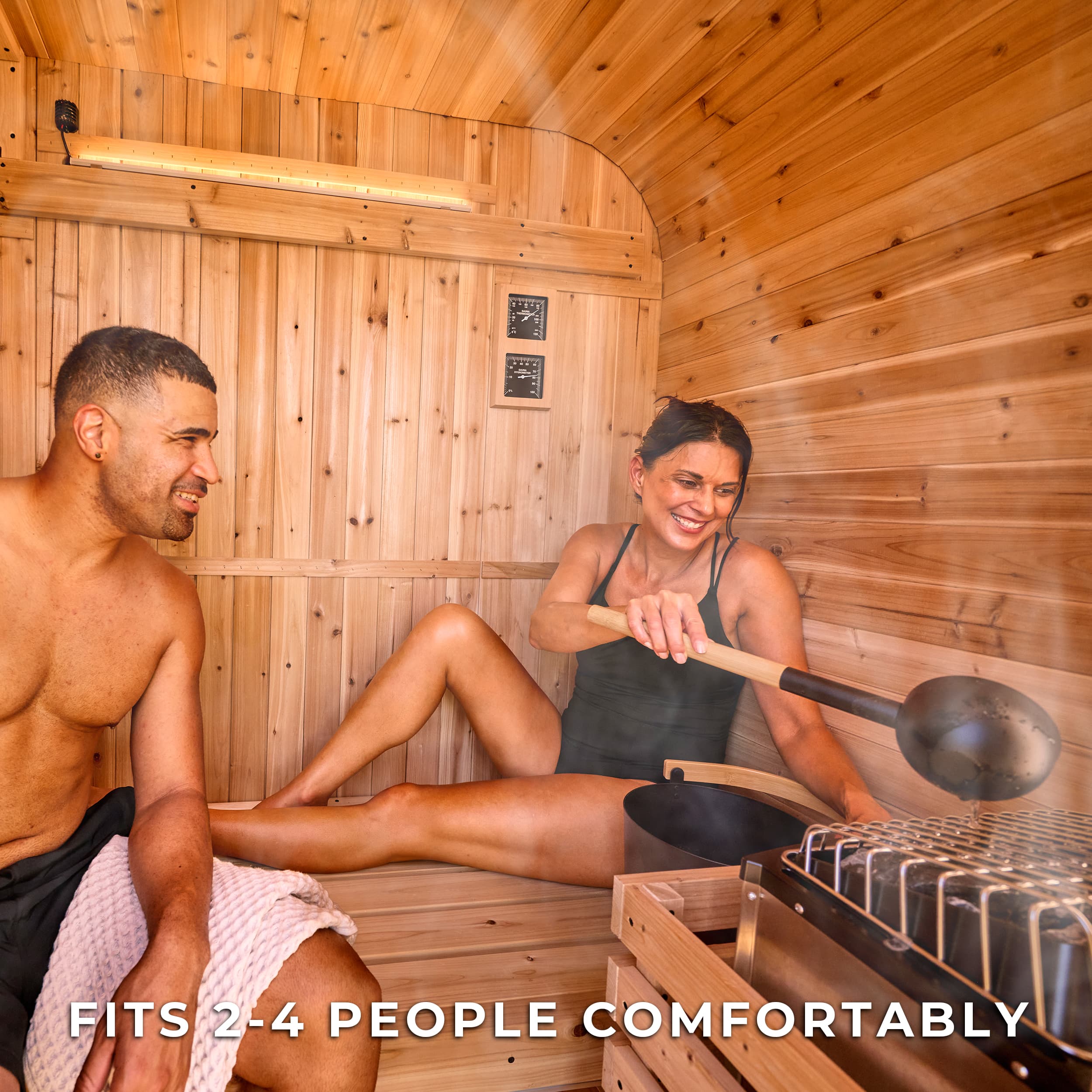 Lennon Outdoor Cube Sauna with Porch – 2-4 Person - view 5