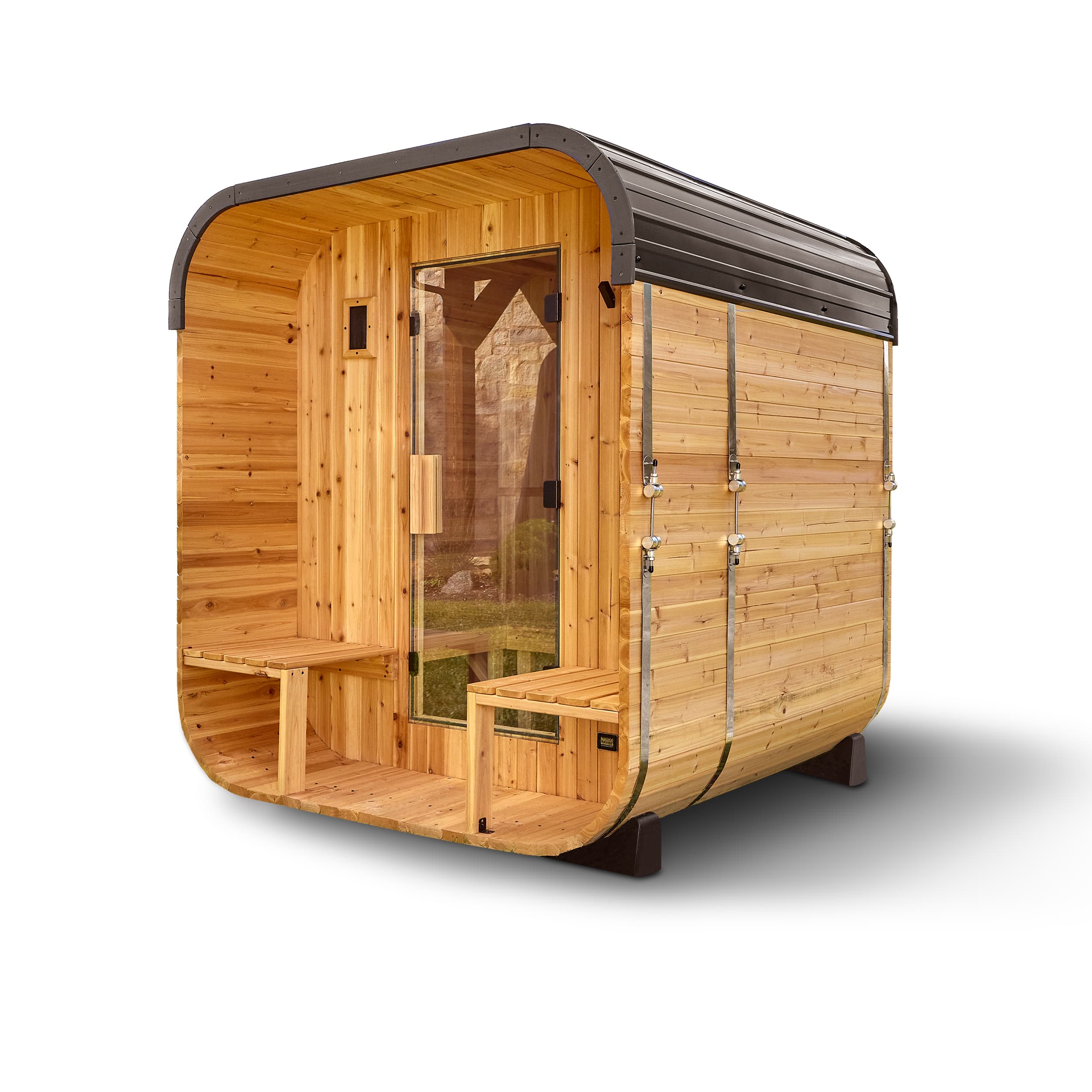 Lennon Outdoor Cube Sauna with Porch – 2-4 Person - view 1
