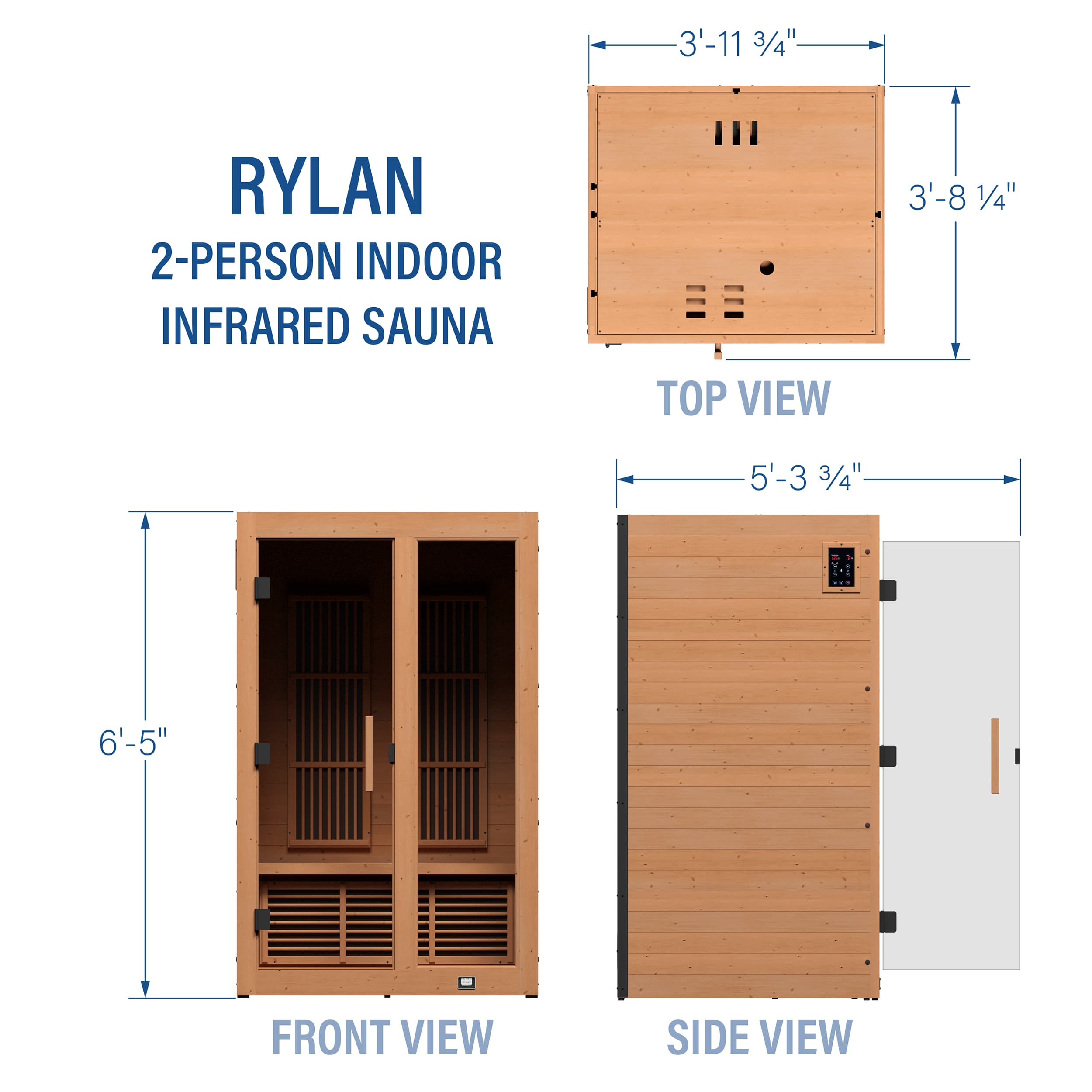 Rylan Indoor Infrared Sauna – 2 Person - view 6