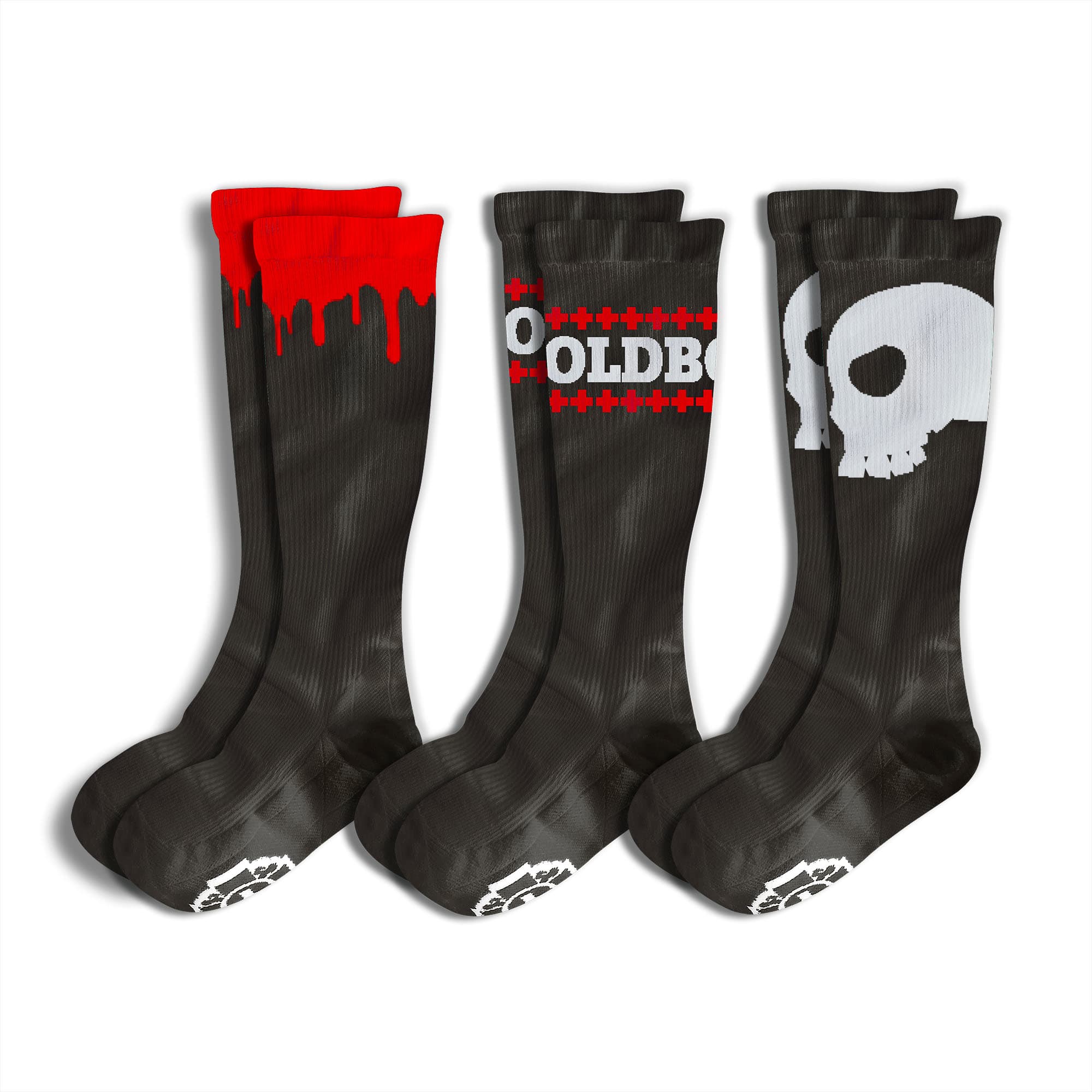 Compression Socks: DRIP LETTERS SKULL (3-Pack) - view 1