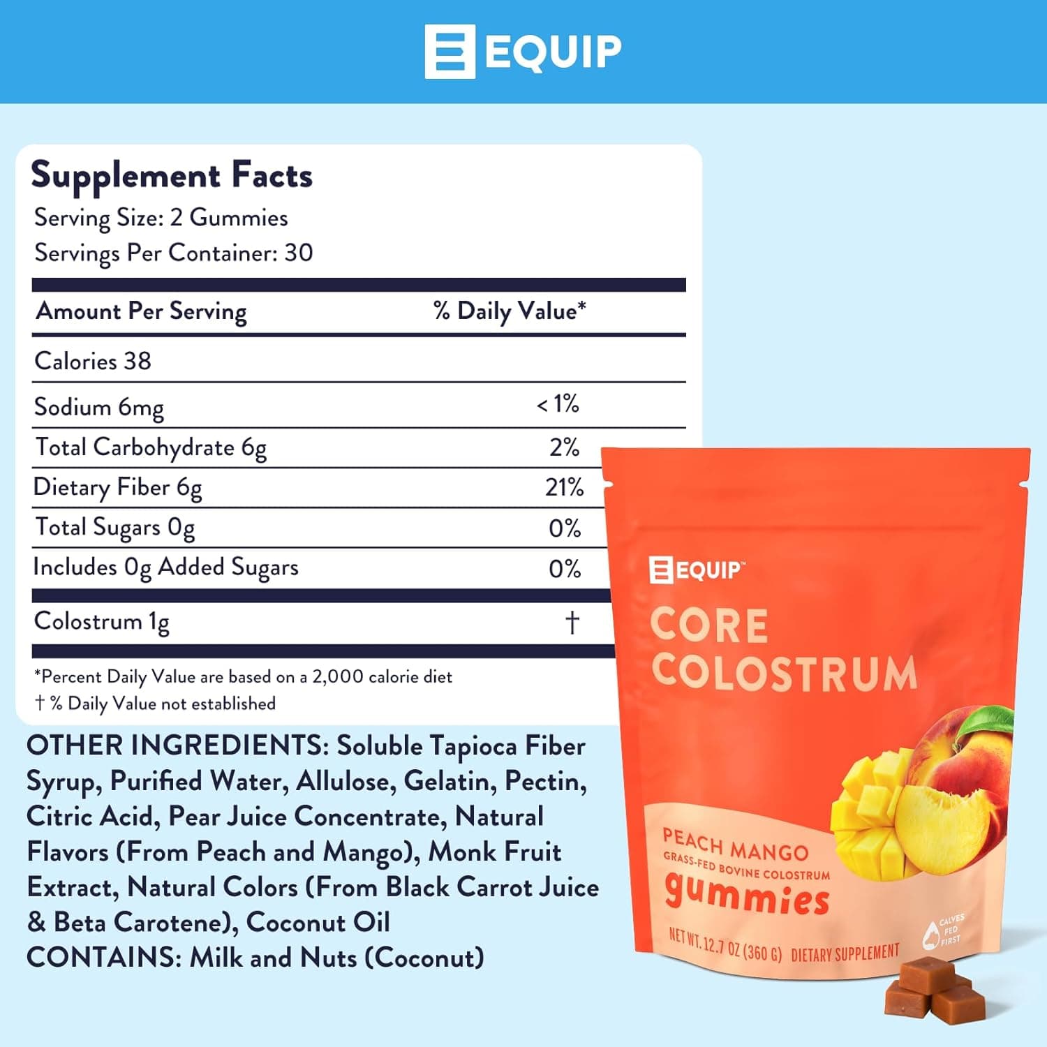 Core Colostrum Gummies Peach Mango - view 5