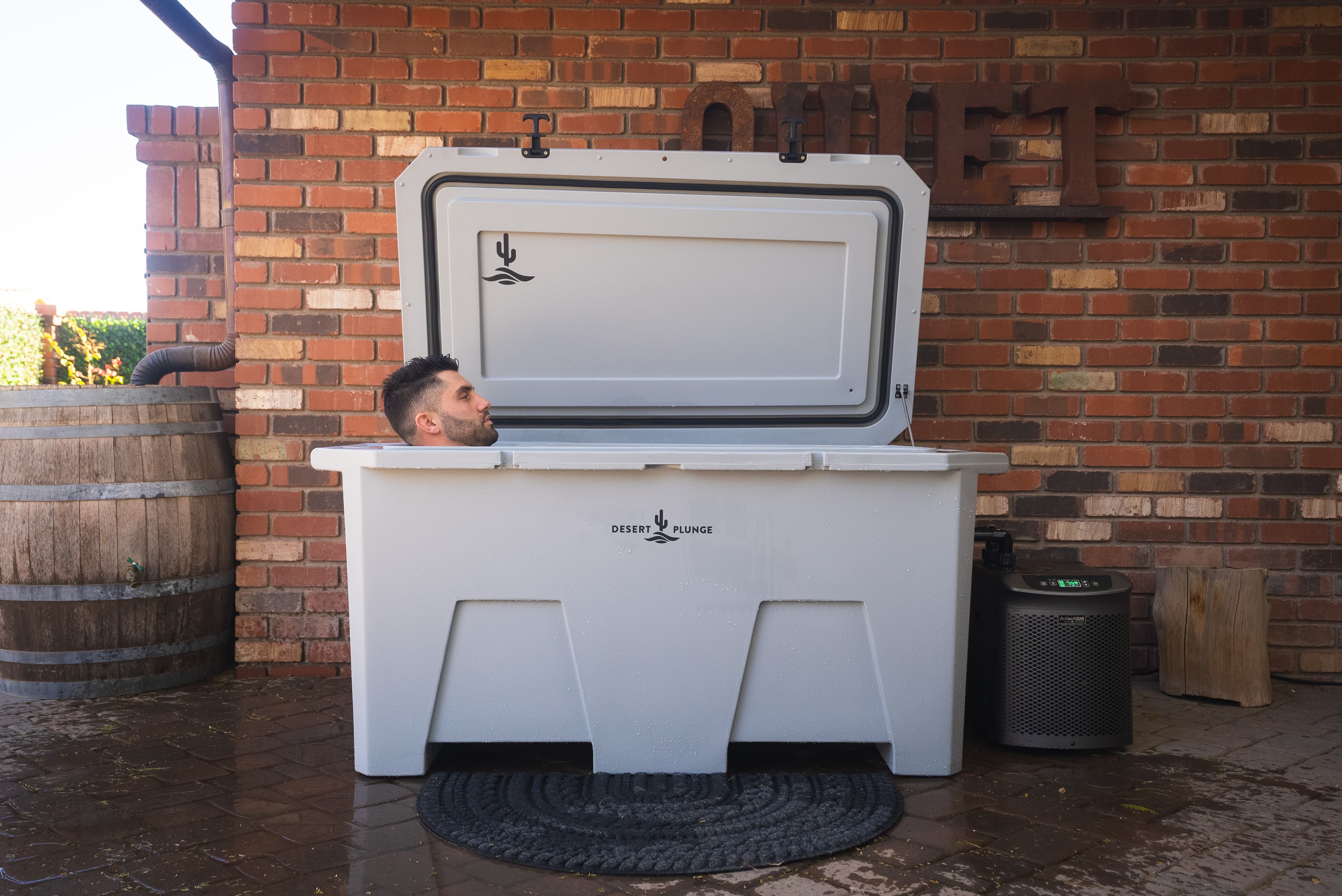 The Desert Plunge Exclusive Cold Plunge Tub - 1/4 horsepower - Gray - view 2