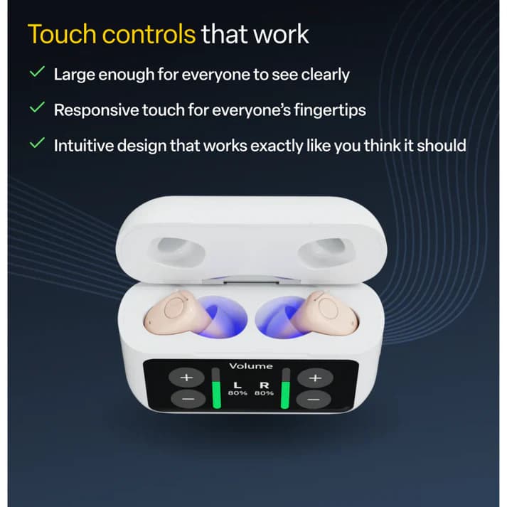 Audien Hearing Atom X Hearing Aids with Digital Case Control - view 6