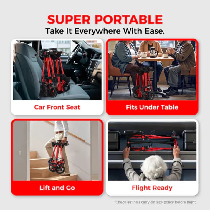 Rolloy Ultra Compact Master Rollator Walker - view 6