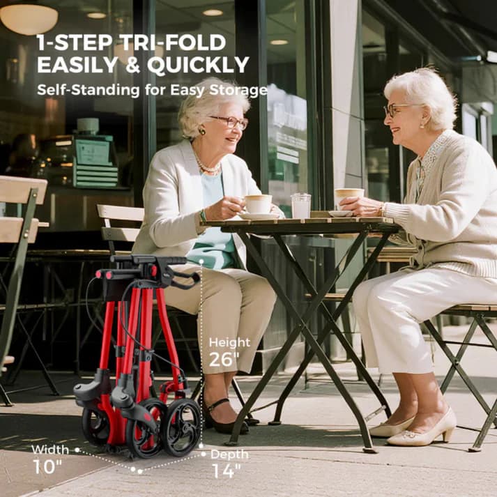 Rolloy Ultra Compact Master Rollator Walker - view 3