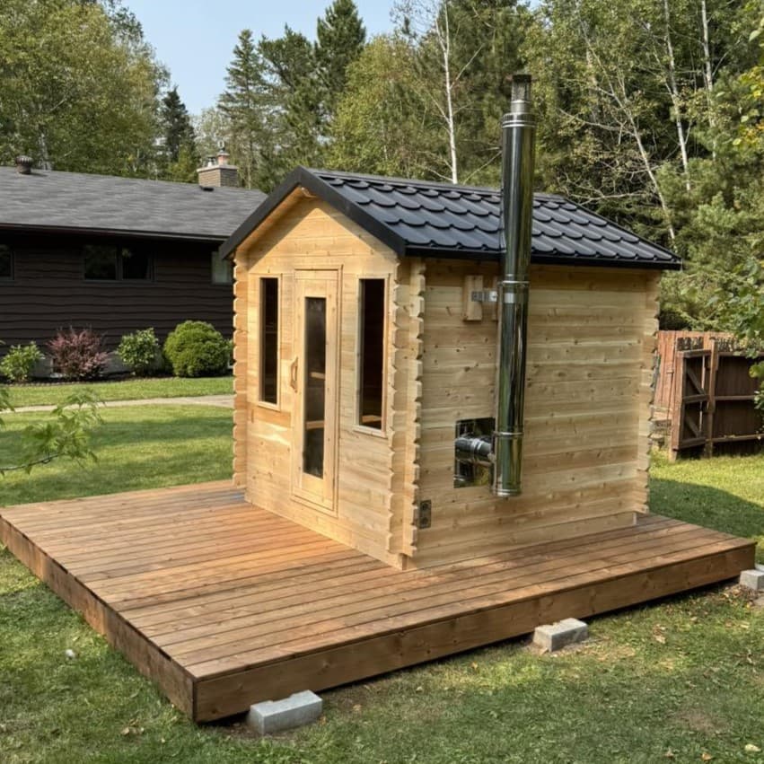 Dundalk Leisurecraft Canadian Timber 6 Person Georgian Cabin Sauna - view 4
