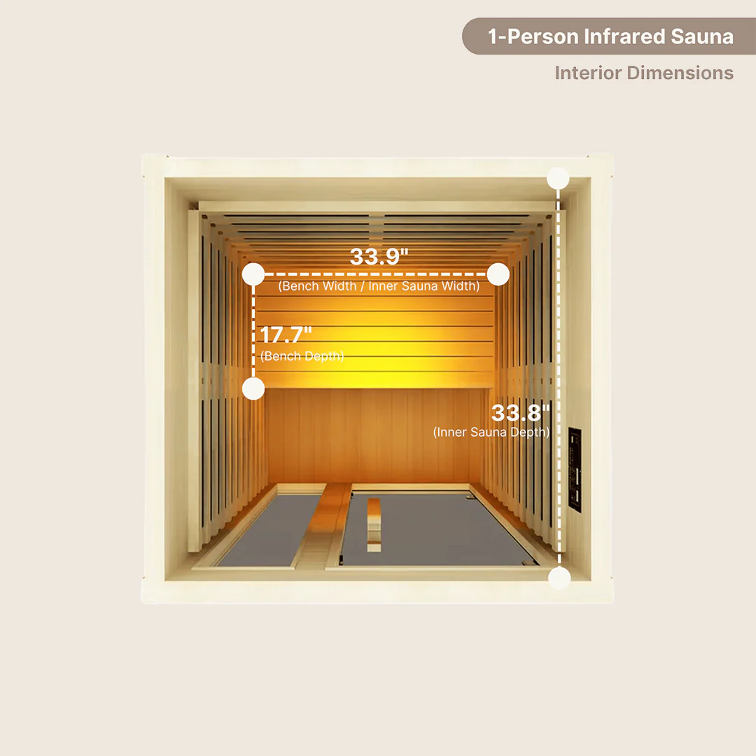 Far Infrared 1 Person Sauna - view 3