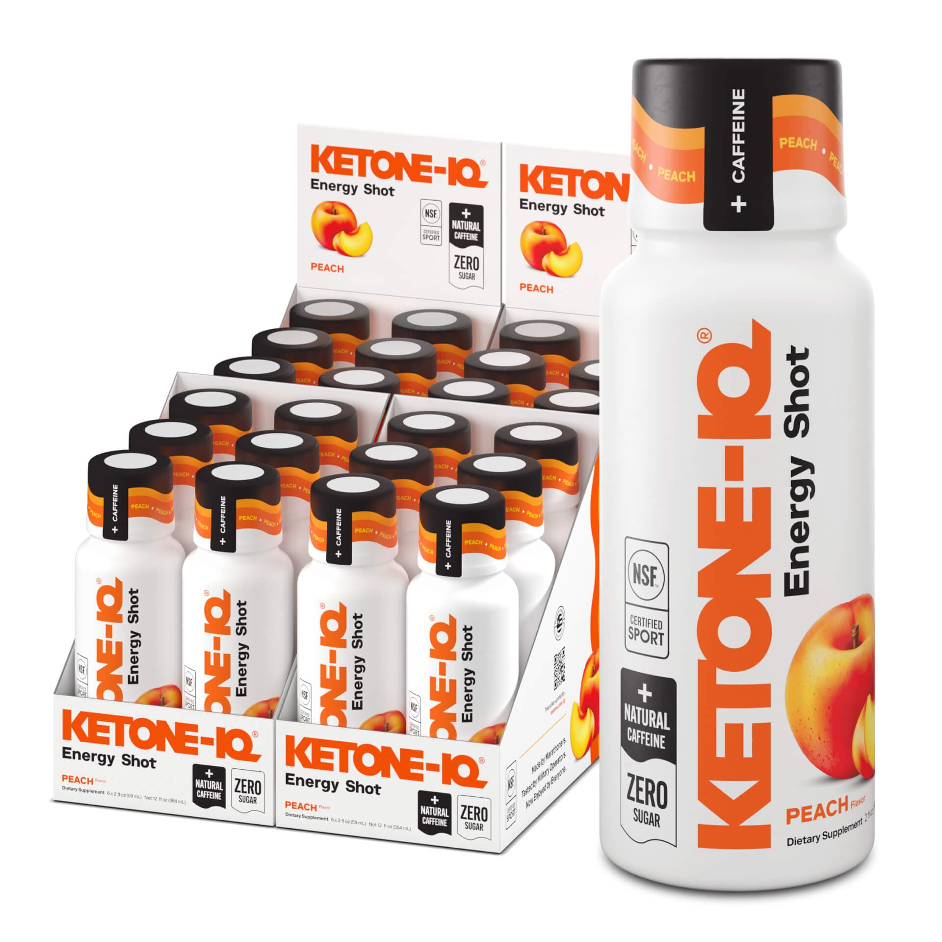 Ketone-IQ +Caffeine Shot Peach - view 1