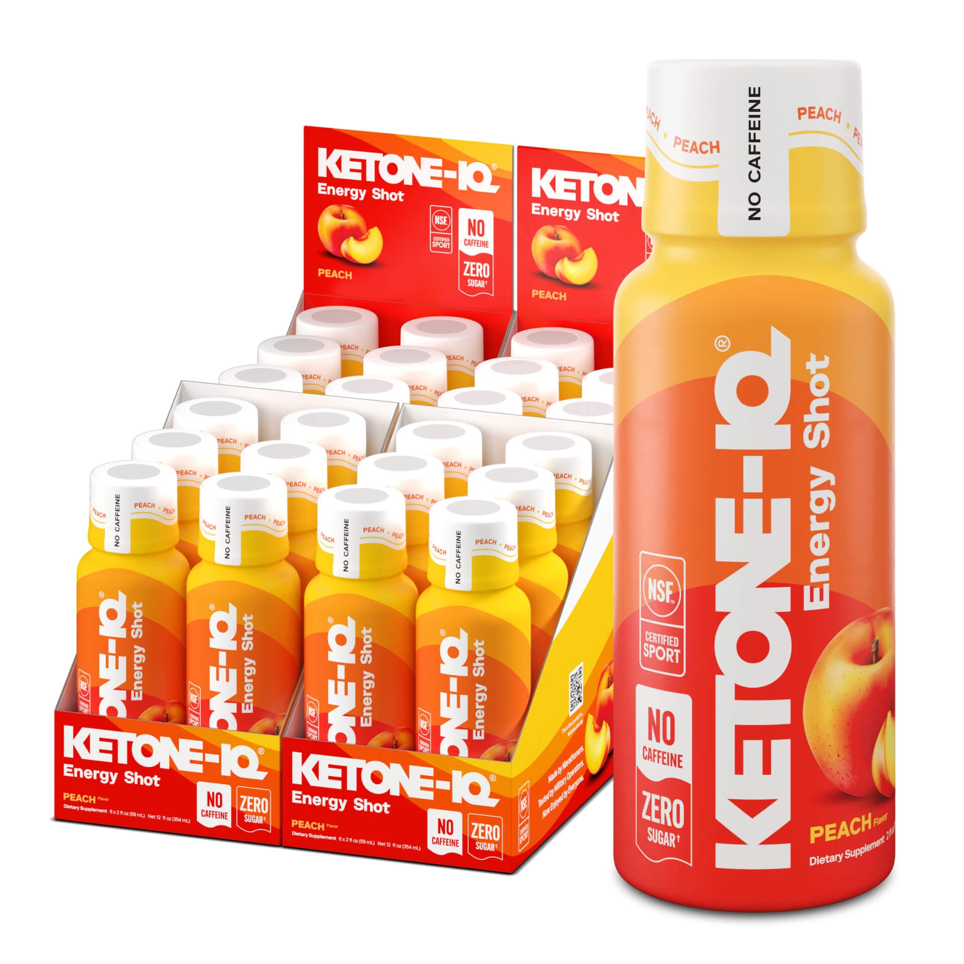 Ketone-IQ No Caffeine Shot Peach - view 1