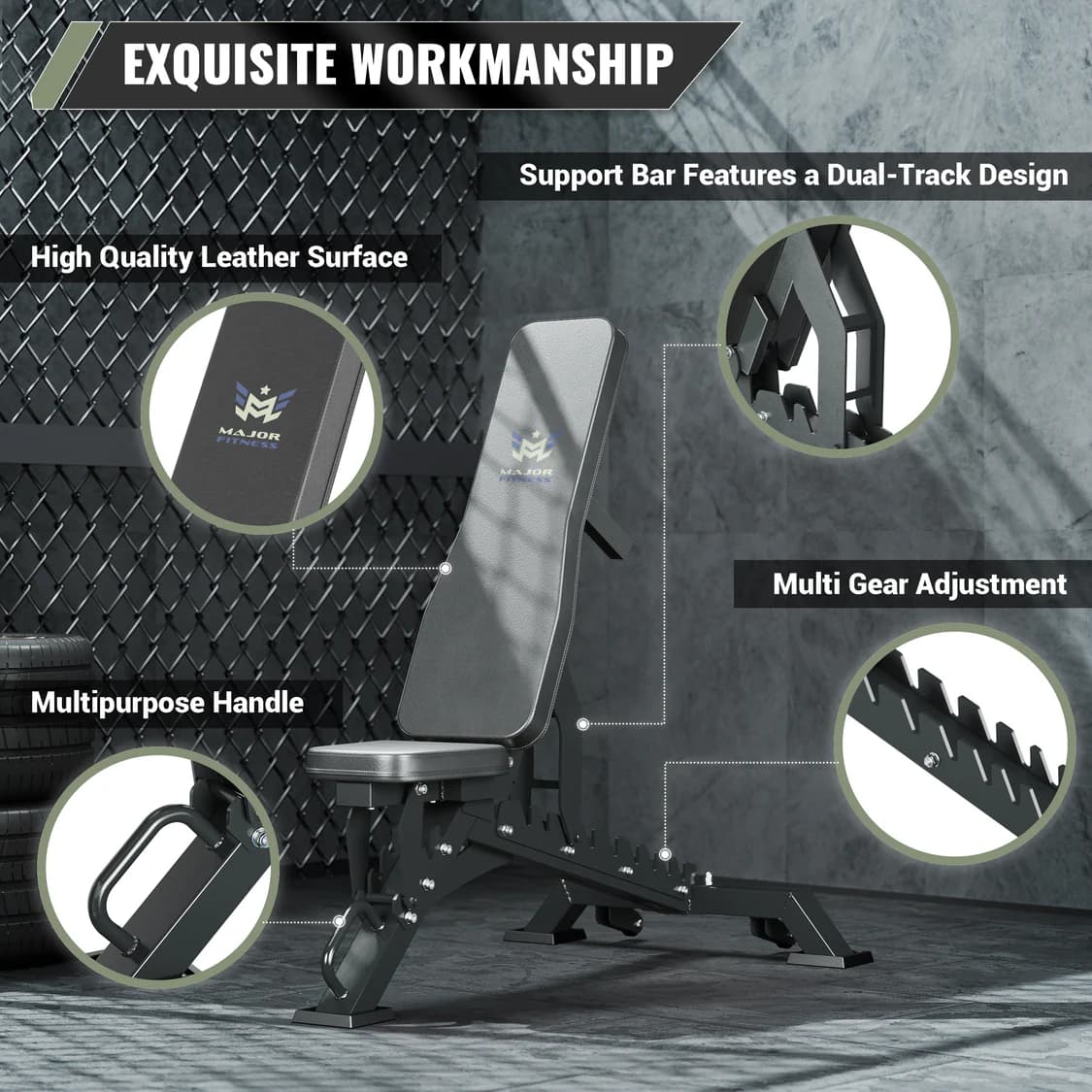 Major Fitness Adjustable Bench - view 2