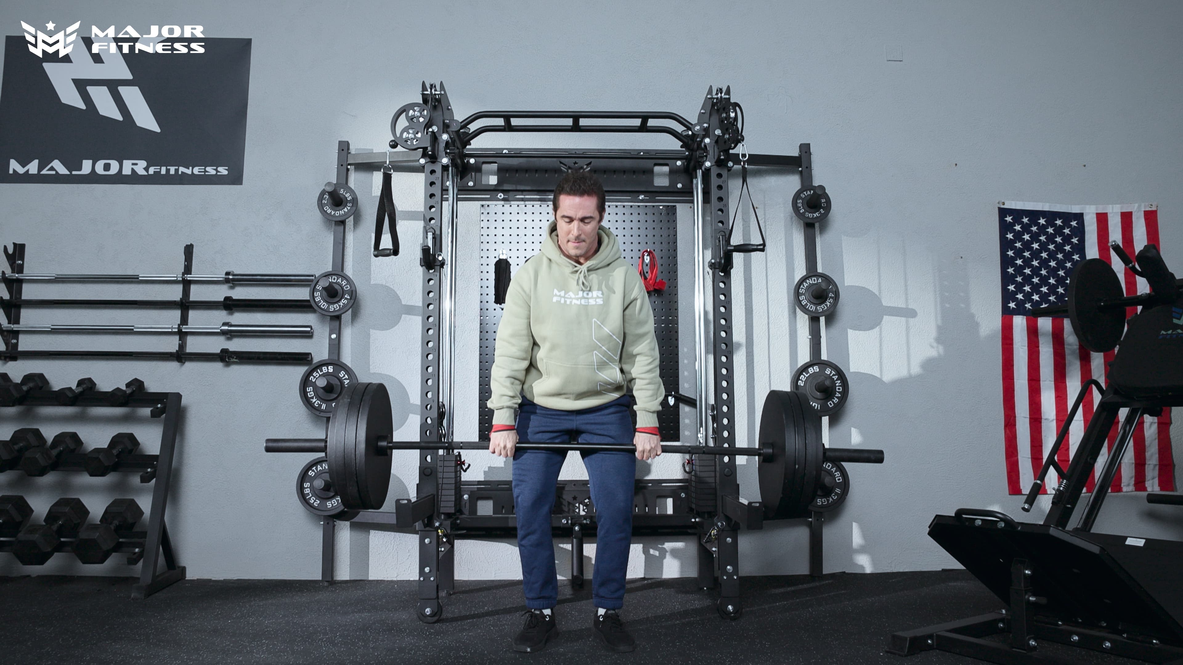 Major Fitness F35 All-In-One Home Gym Wall-Mount Folding Power Rack - view 2