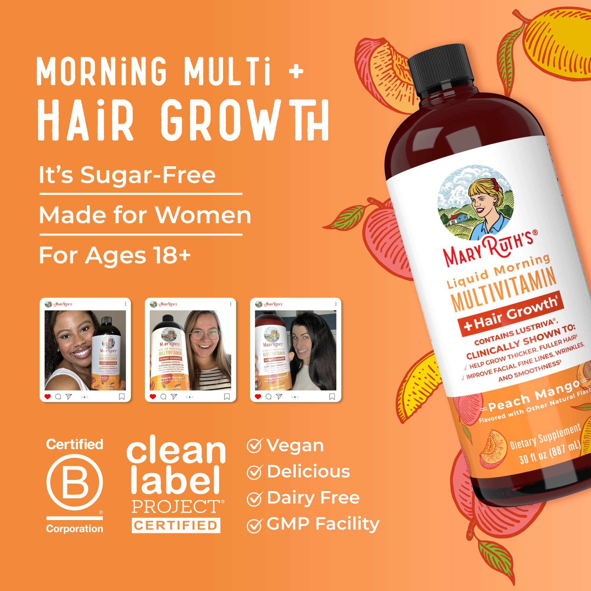 Liquid Morning Multivitamin + Hair Growth - view 6