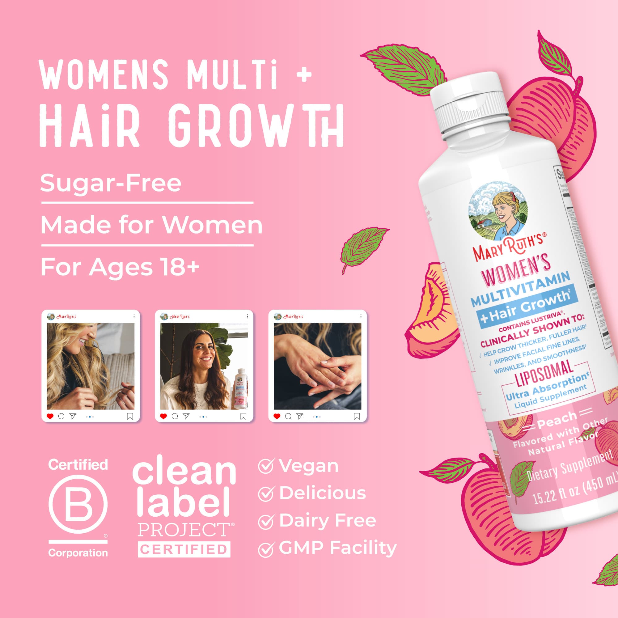 Women's Multivitamin + Hair Growth Liposomal - view 6