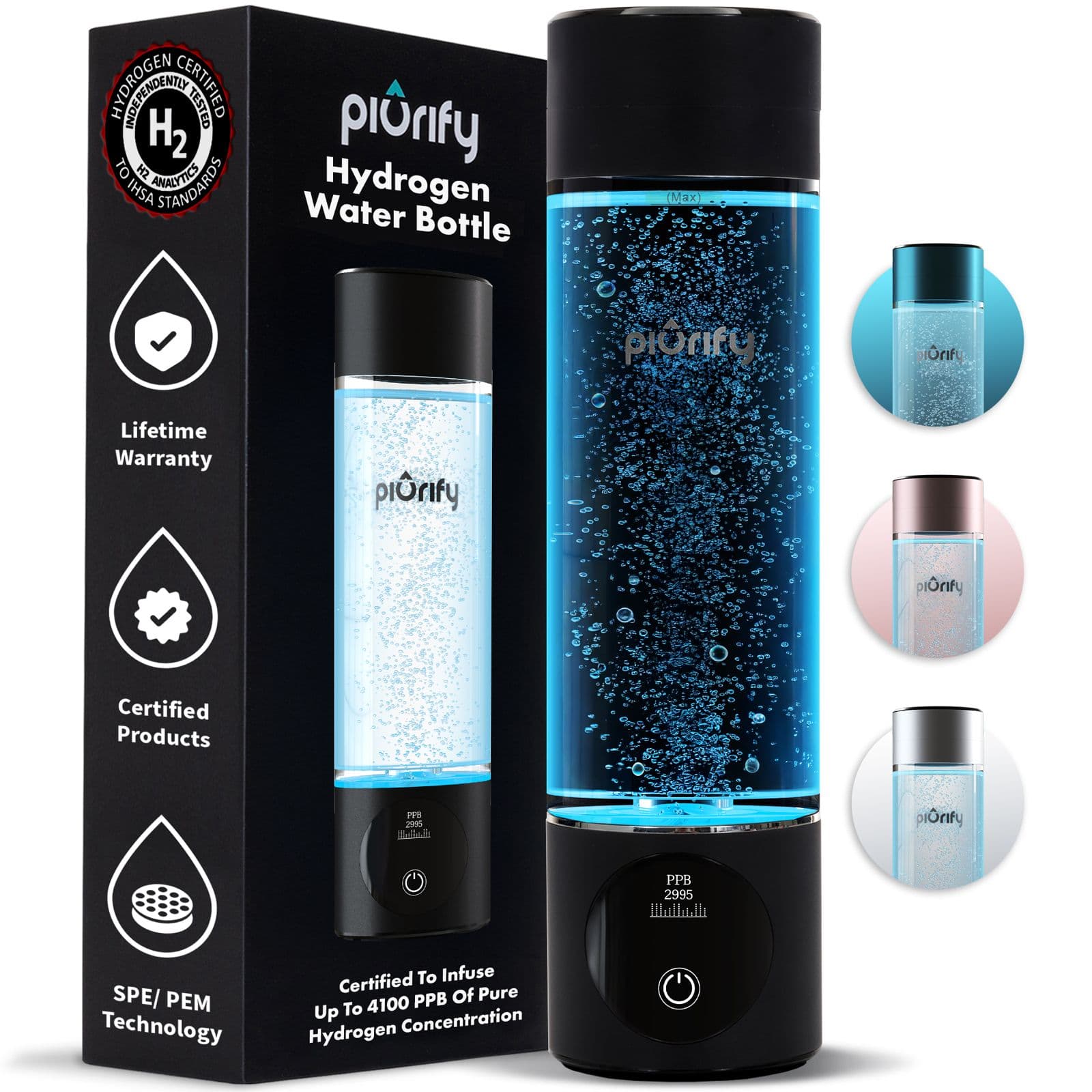 PIURIFY Hydrogenator Bottle - view 1
