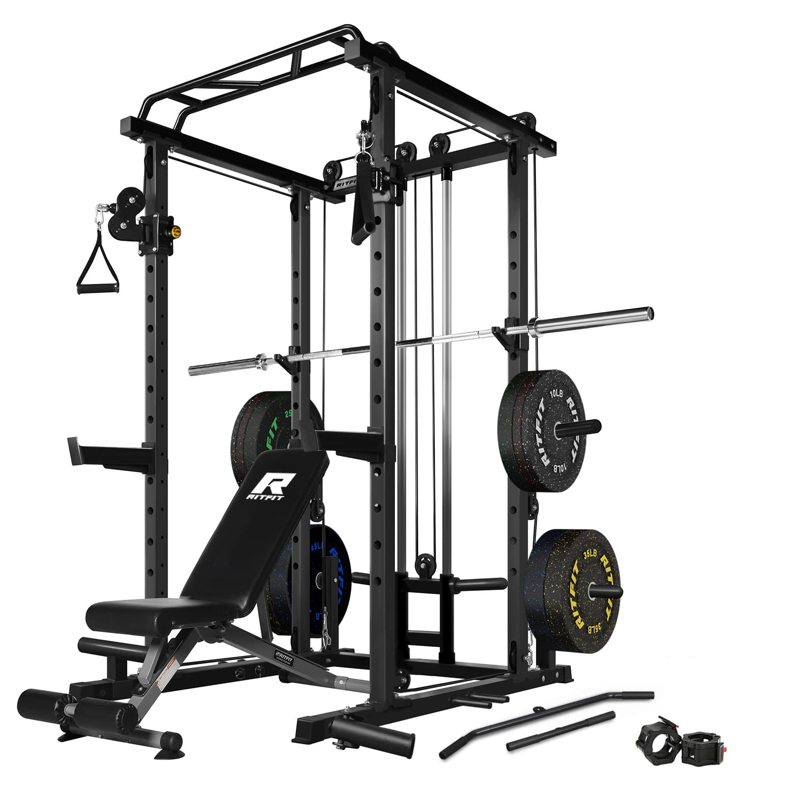 RITFIT PPC03 Power Cage Home Gym Package with Adjustable Cable System - view 1