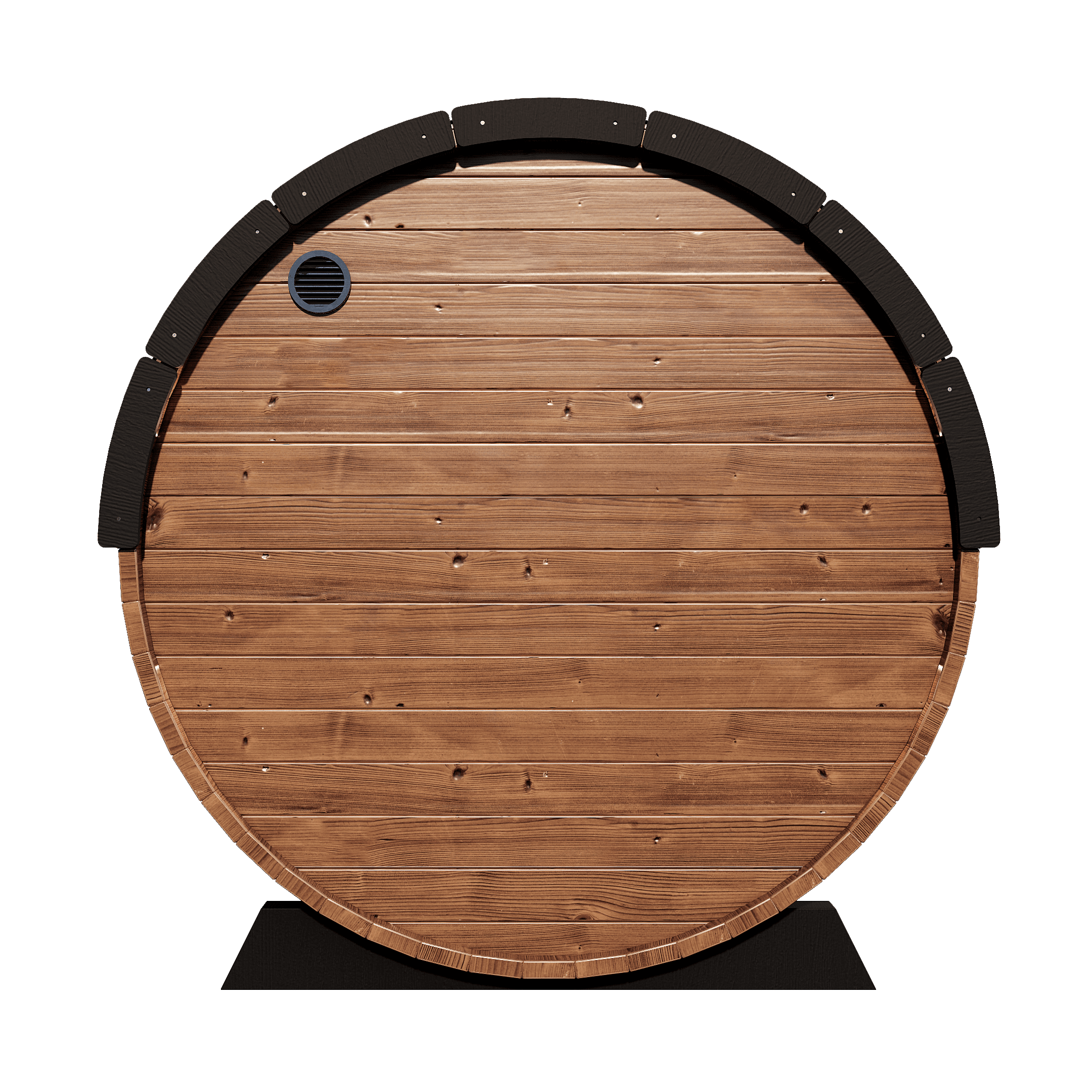 Nordic II Front Glass Traditional Outdoor Barrel Sauna - view 4