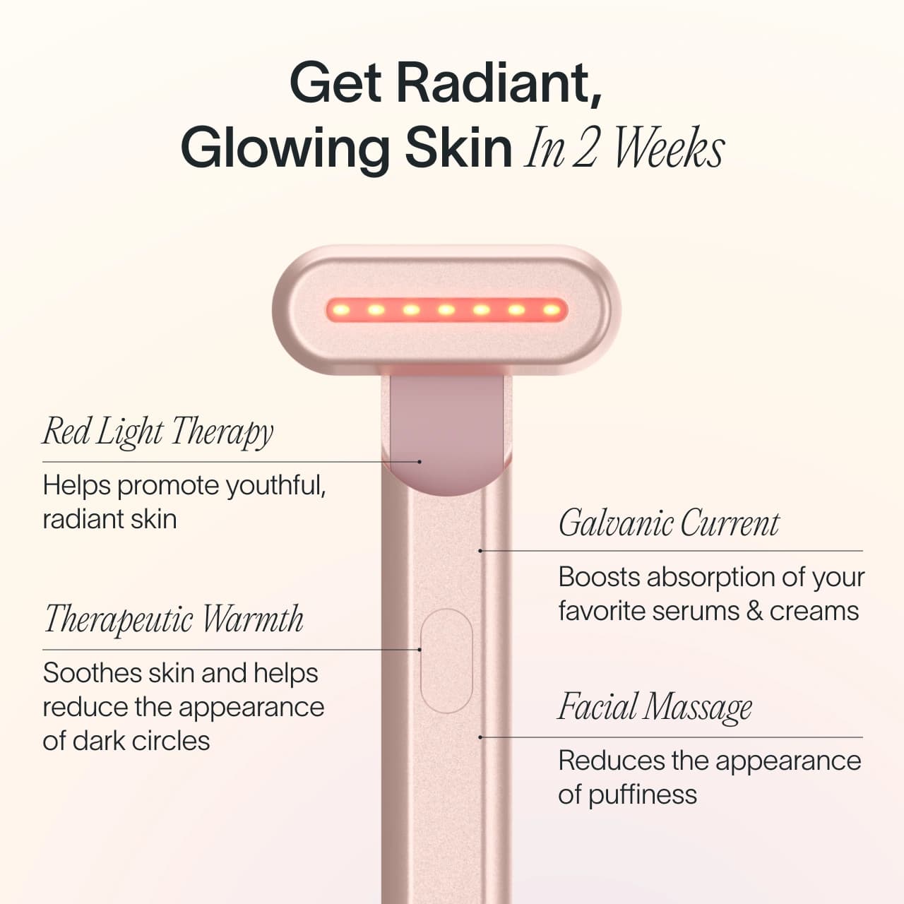 4-in-1 Radiant Renewal Skincare Wand with Red Light Therapy - view 2