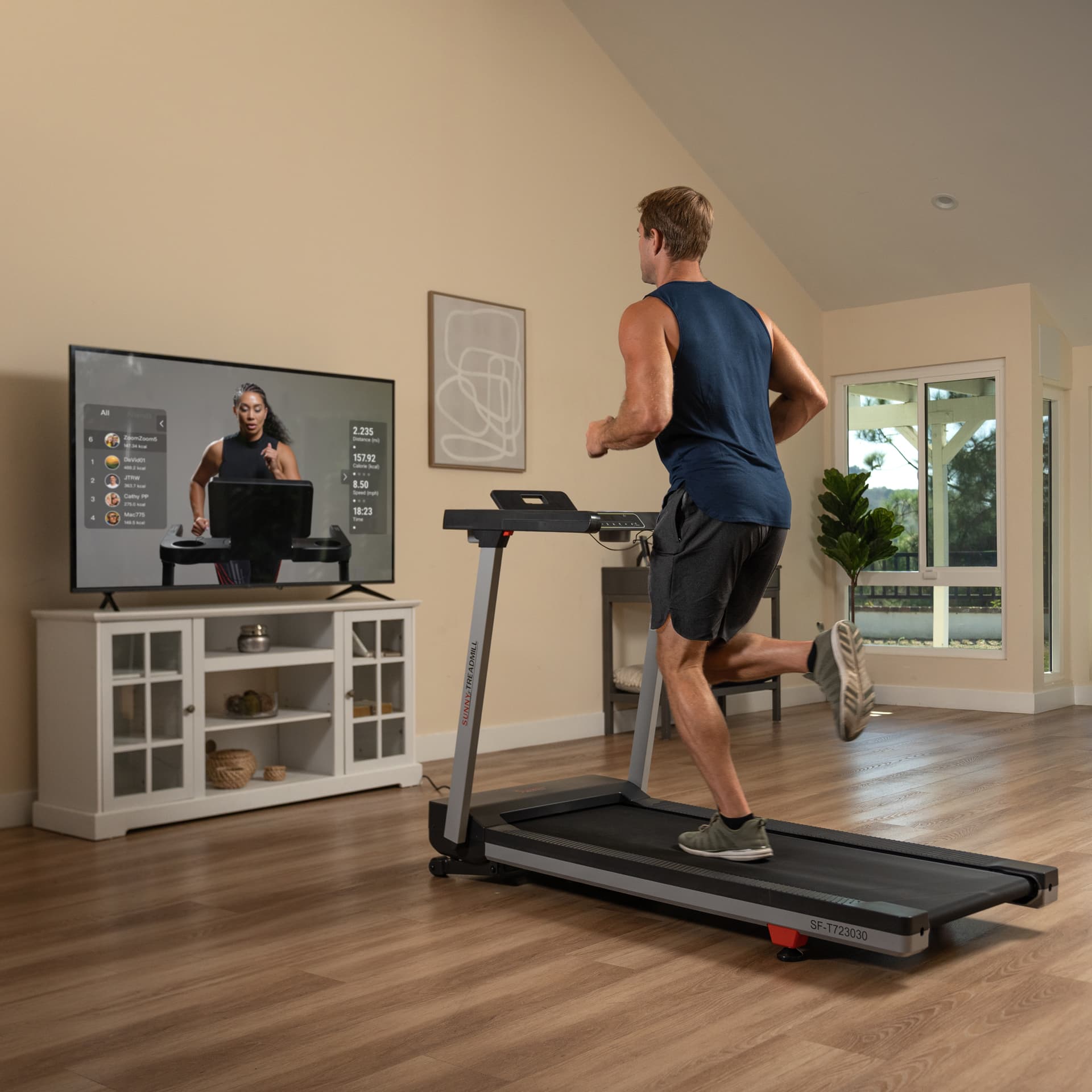 Premium Foldable Auto Incline Smart Treadmill with 20" Running Deck - view 2