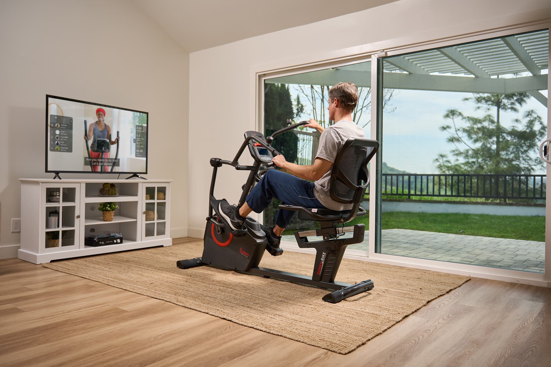 Premium Smart Programmable Electro-Magnetic Resistance Recumbent Elliptical Cross Trainer - view 2