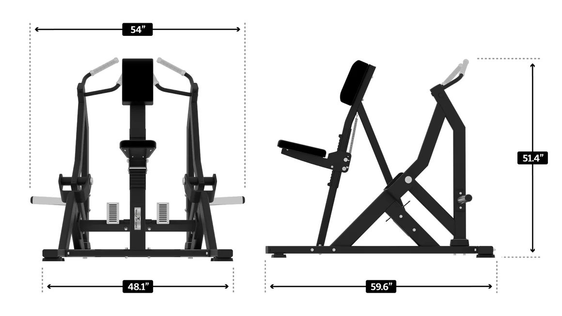 PLATE-LOADED ISO-LATERAL ROWING MACHINE - view 6